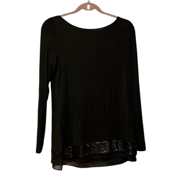 White House Black Market Tops - White House Black Market  Sz Small Black Top with Sequins